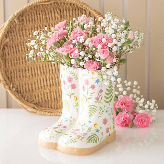 Vaso em galocha com estampa floral Luna Bloom