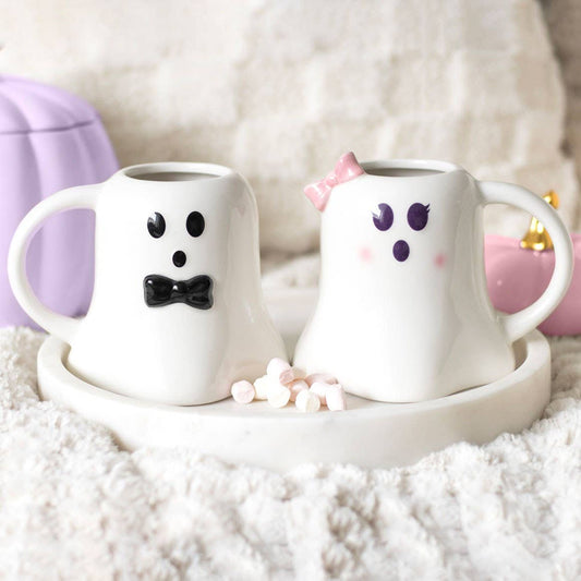 Conjunto de canecas em forma de fantasma Mr and Mrs Boo