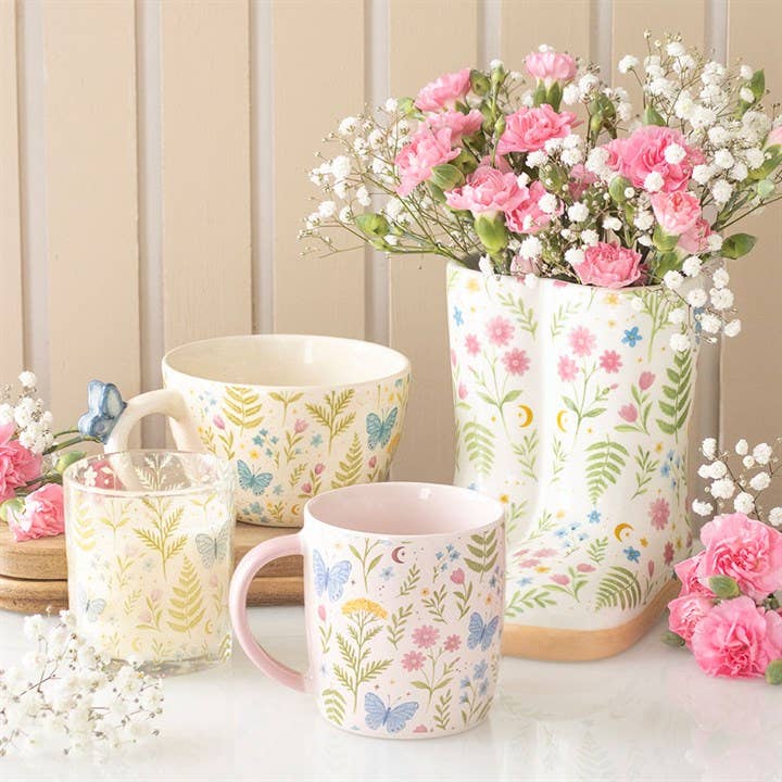 Vaso em galocha com estampa floral Luna Bloom