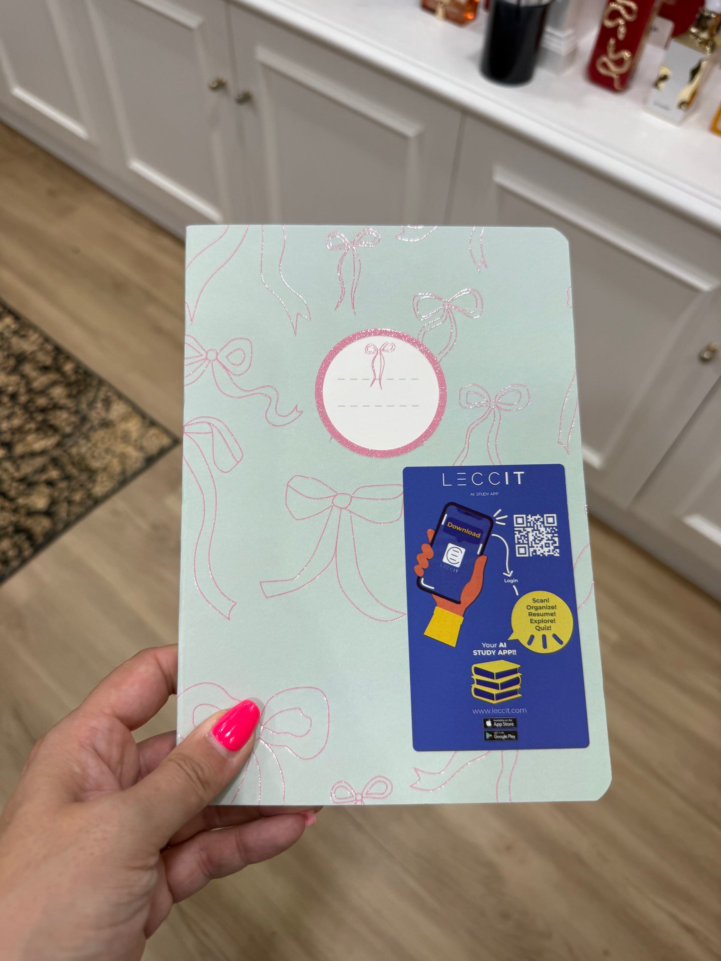 Caderno Azul Laços