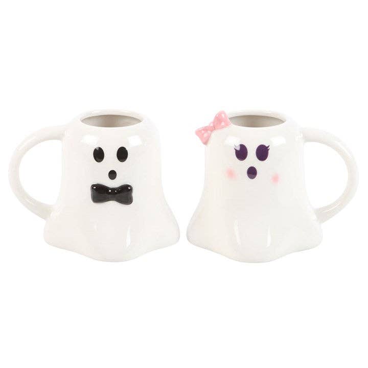 Conjunto de canecas em forma de fantasma Mr and Mrs Boo